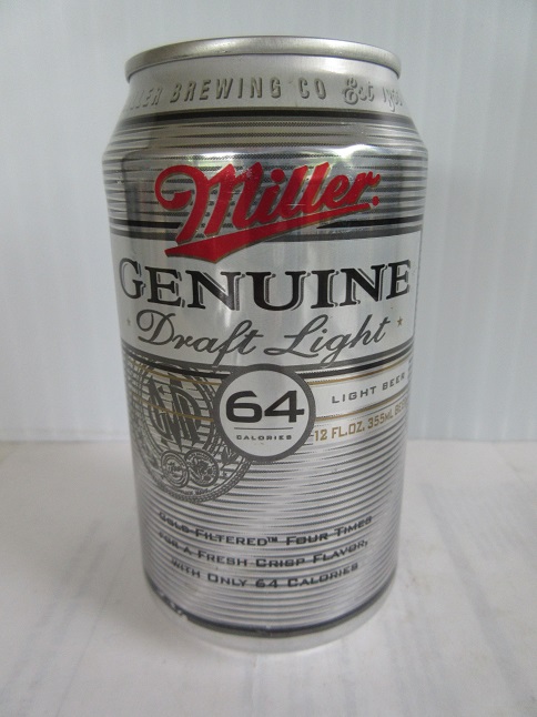 Miller Genuine Draft Light 64 - 'Cold Filtered Four Times'